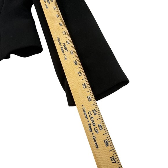 Tahari Black Button-Front Blazer Jacket Women's Petite Size 6P Office Whimsygoth - Picture 4 of 6